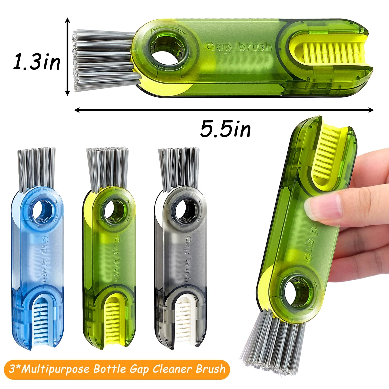 3 in 1 Multipurpose Bottle Gap Cleaner Brush