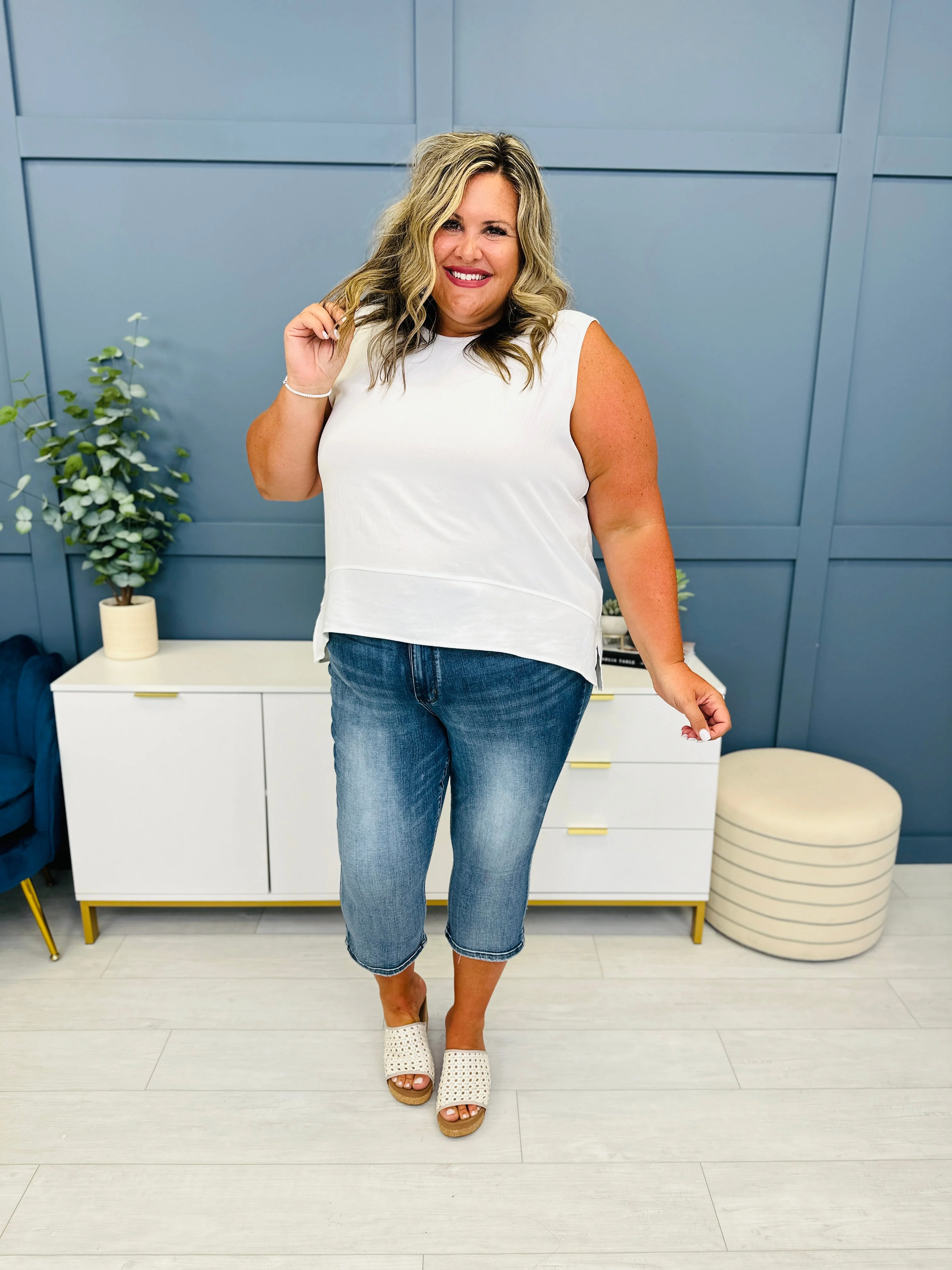 CURVY Go Against The Grain Capri Jeans