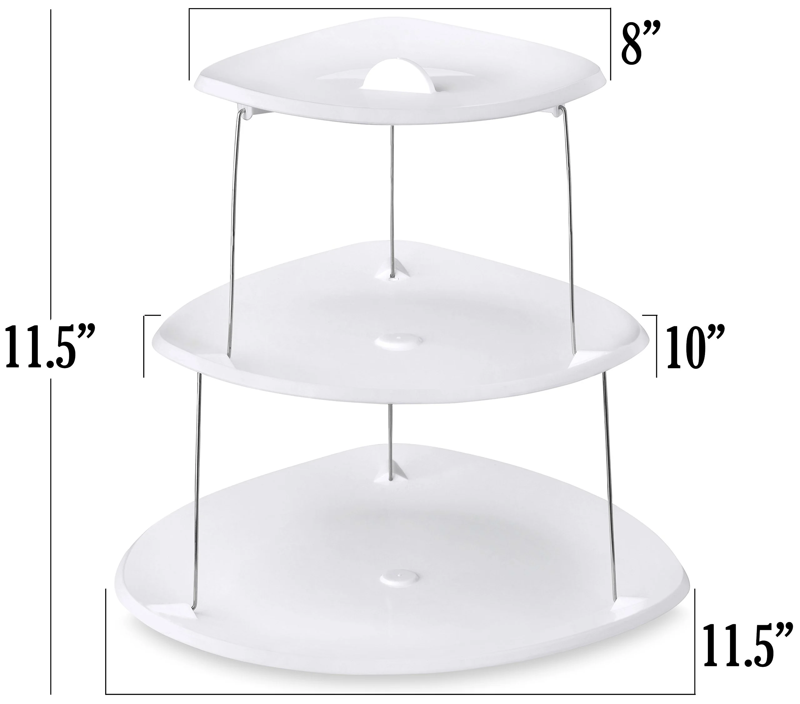 Collapsible 3-Tier Party Tray