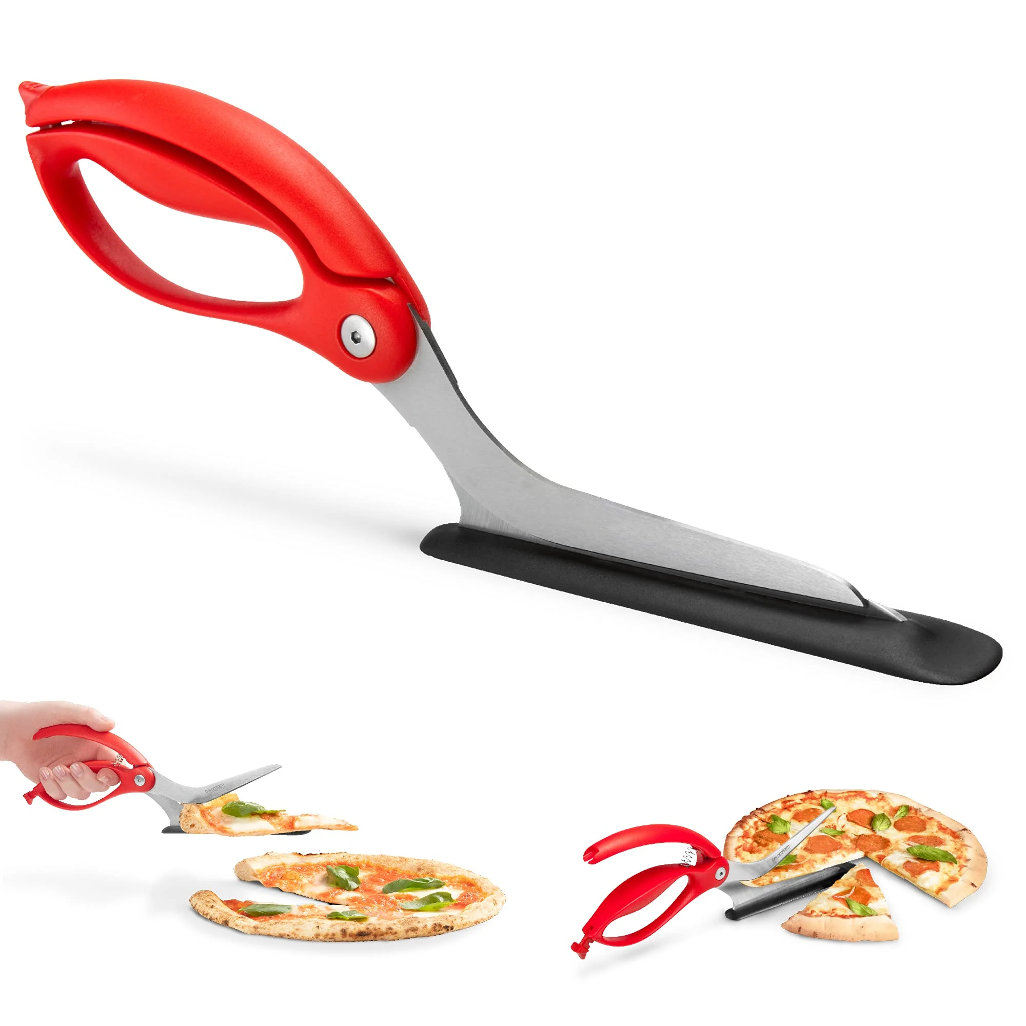 Non-Stick Pizza Scissors With Protective Server