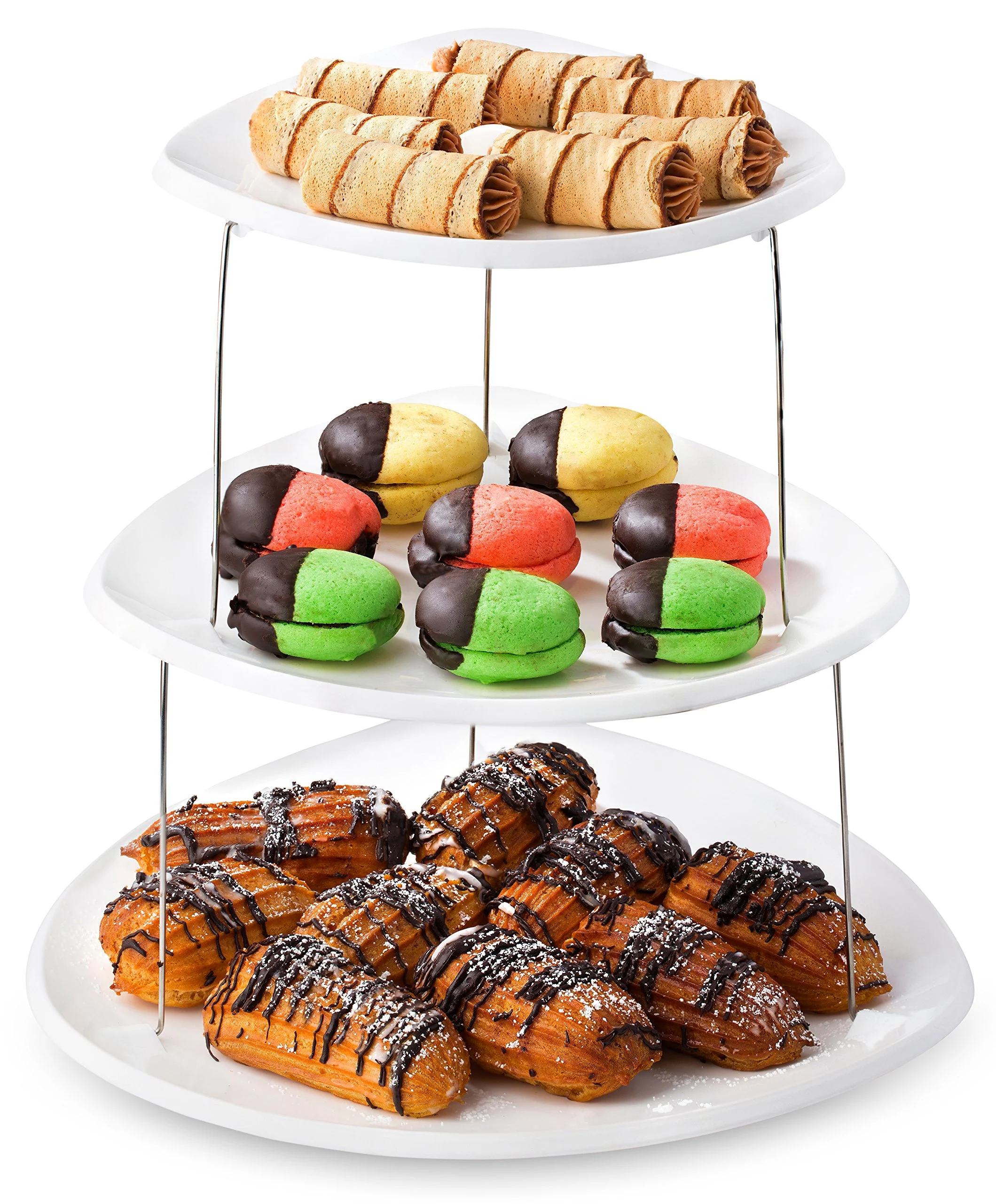 Collapsible 3-Tier Party Tray