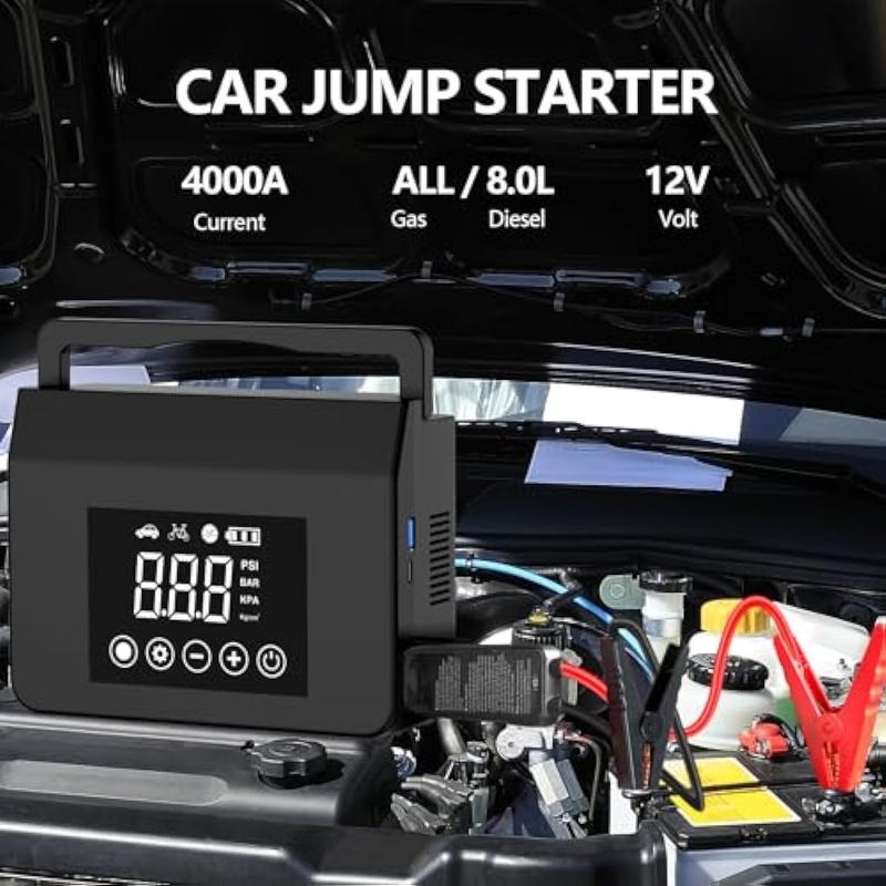 4000A Portable Car Jump Starter with Air Pump