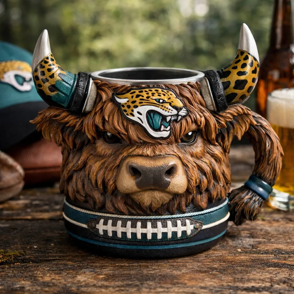 🔥Limitierte Auflage 2026 – Highland Cow Football 3D-Tasse