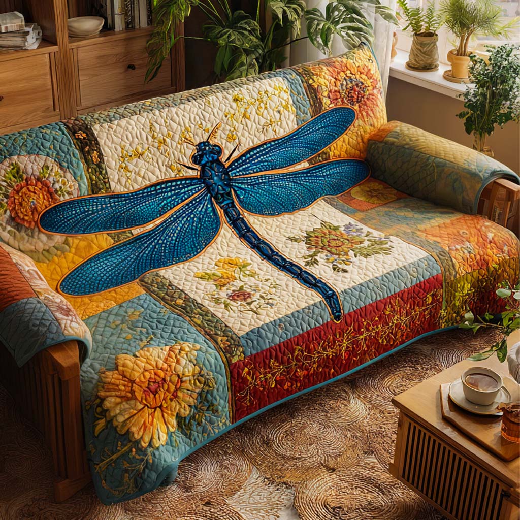 Dragonfly Quilted Sofa Cover NCU0VT326