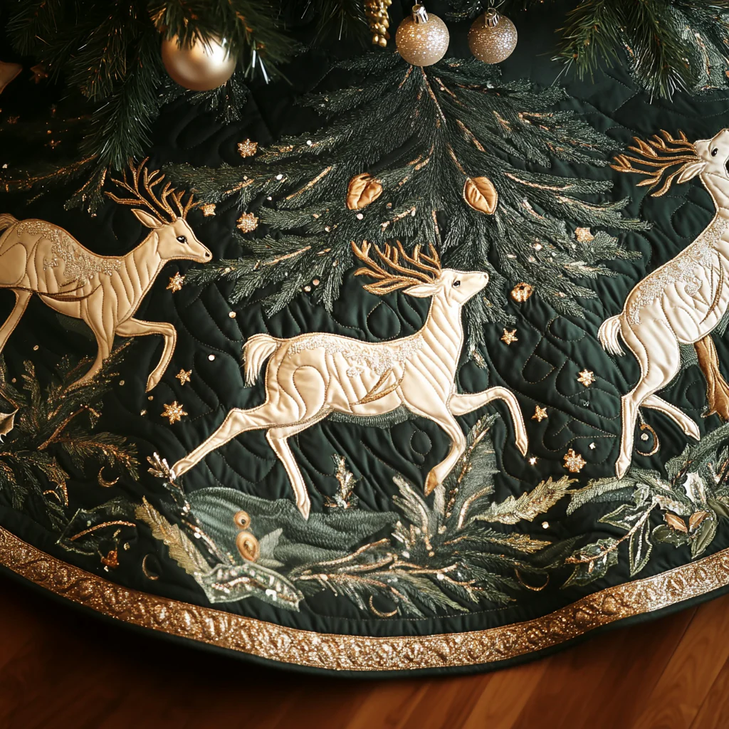 Christmas Quilted Tree Skirt NCU0VT69