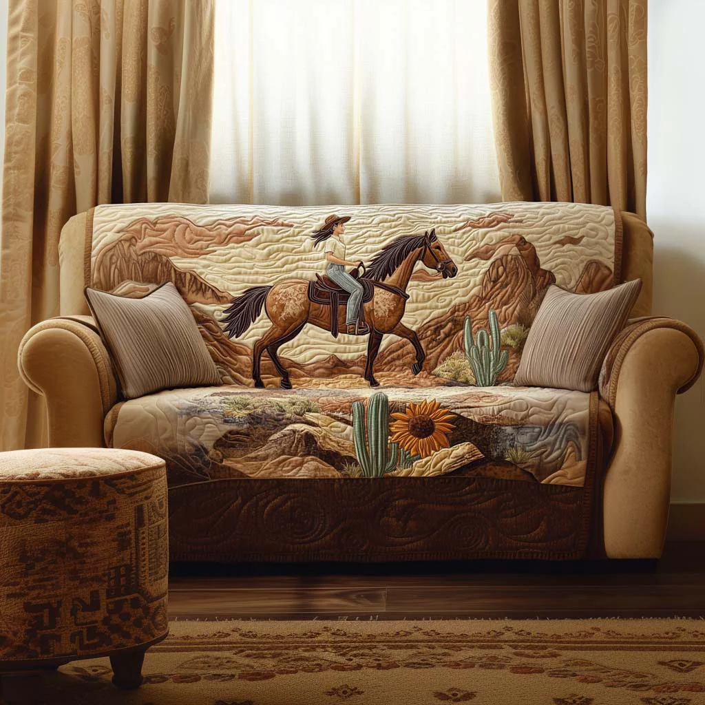 Cowboy Quilted Sofa Cover NCU0VT318