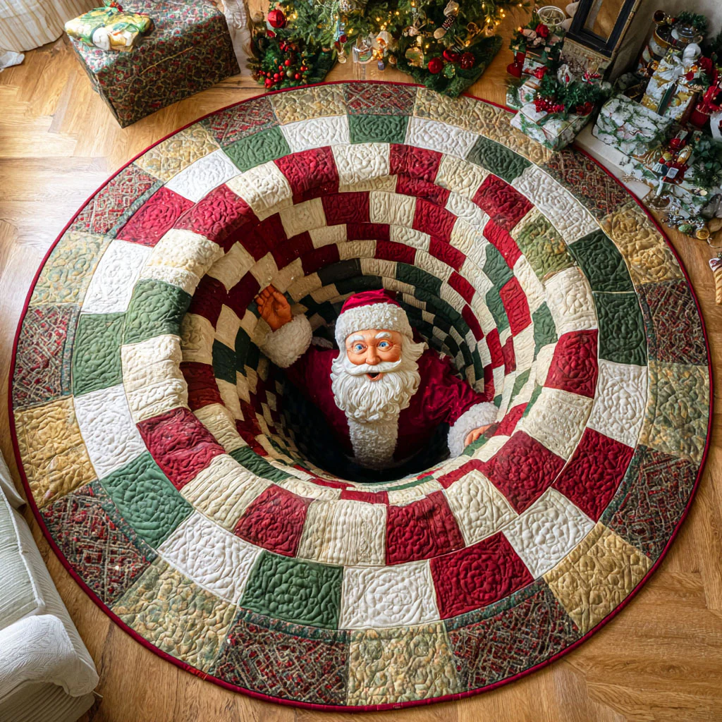 Christmas Quilted Round Mat NCU0VT245