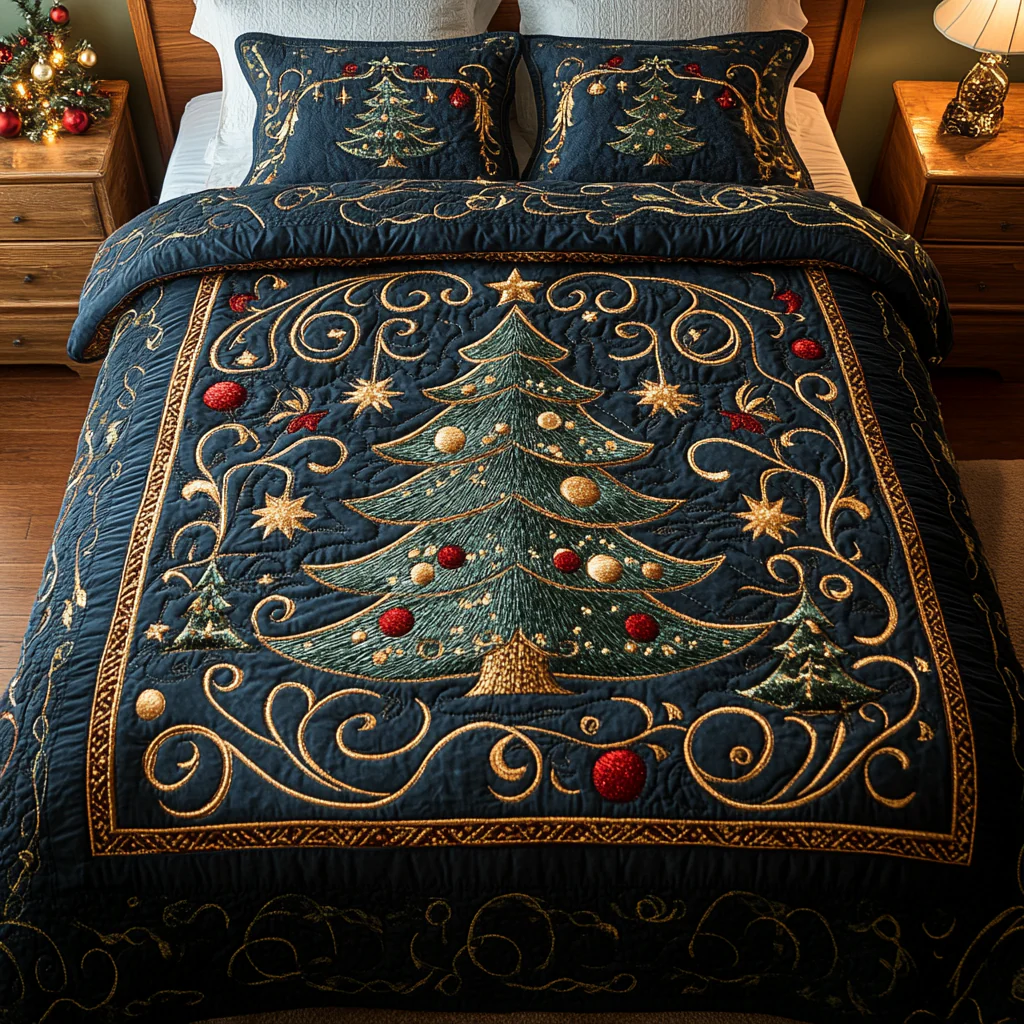 Christmas 3-Piece Quilted Bedding Set NCU0VT62