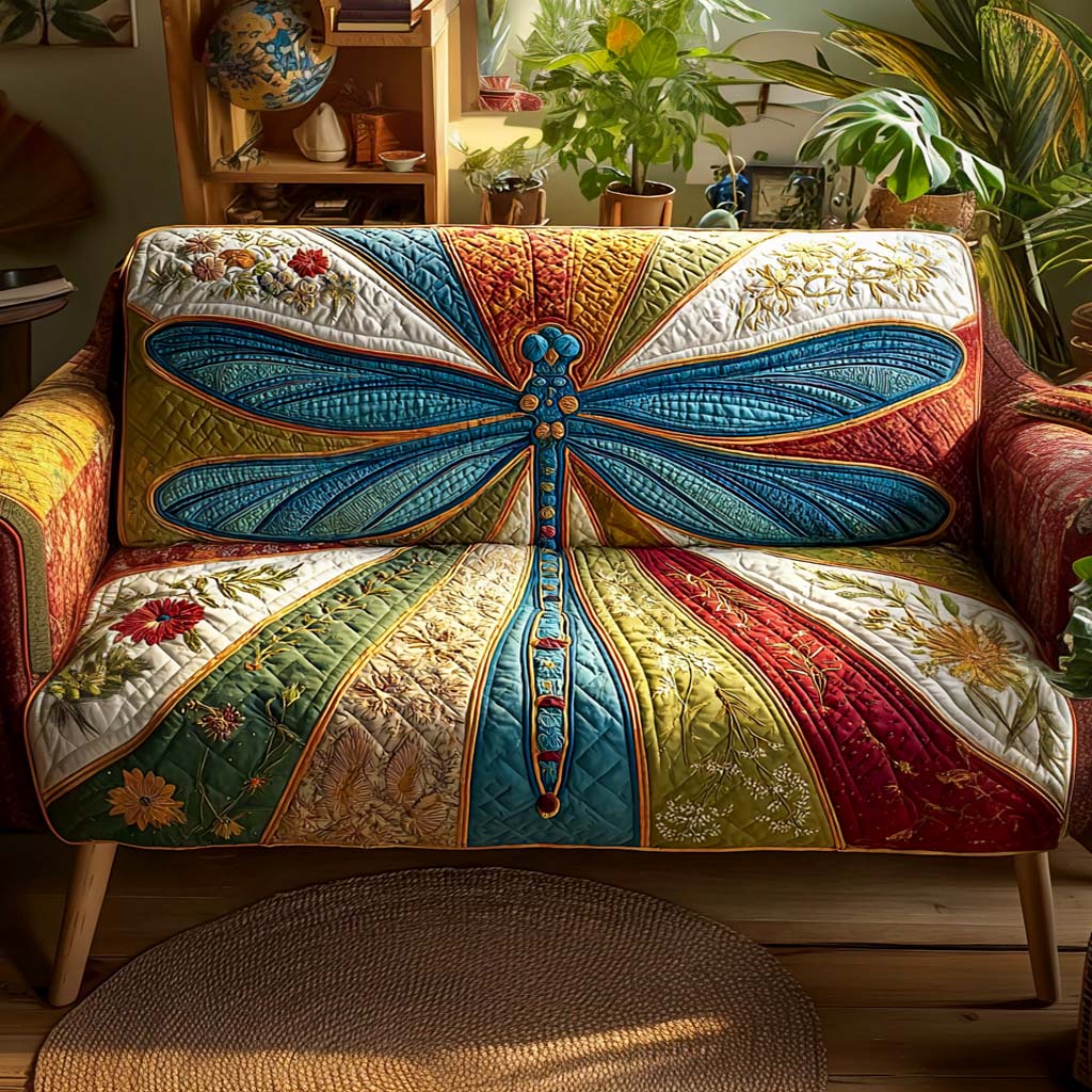 Dragonfly Quilted Sofa Cover NCU0VT326