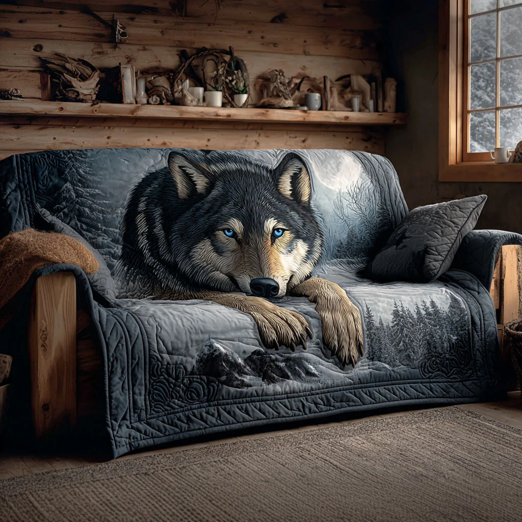Wolf Quilted Sofa Cover NCU0VT328