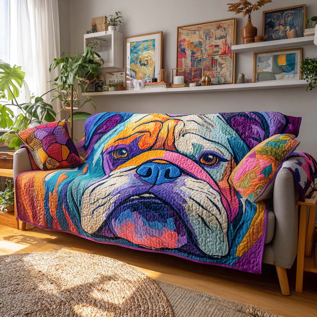 Bulldog Quilted Sofa Cover NCU0VT321