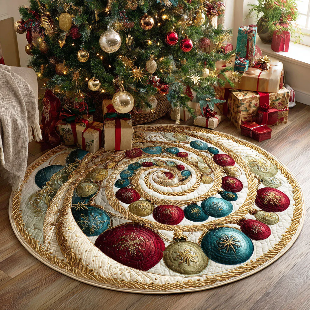 Christmas Quilted Round Mat NCU0VT245