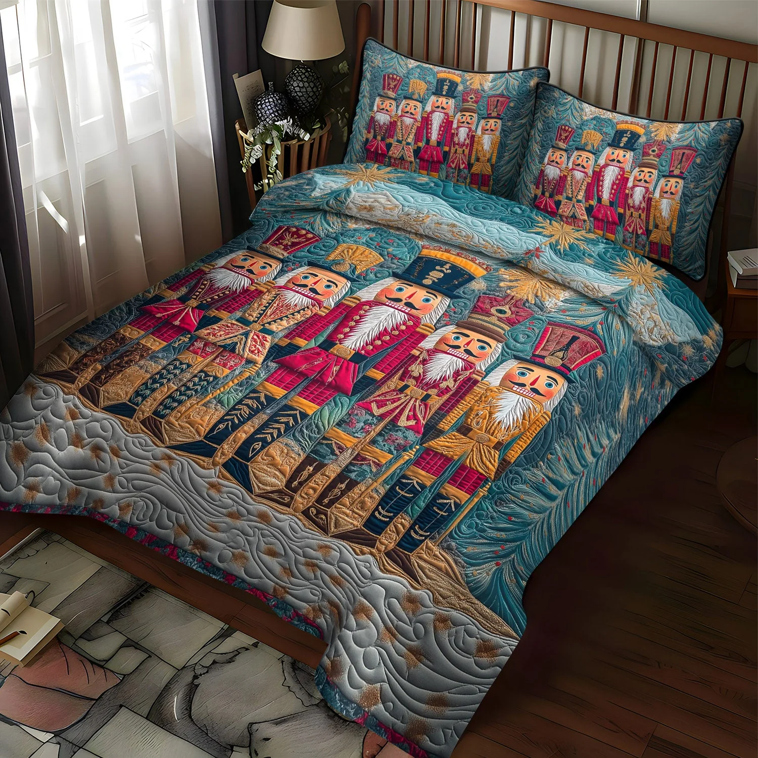 Royal Nutcracker 3-Piece Quilted Bedding Set NCU0TL1601
