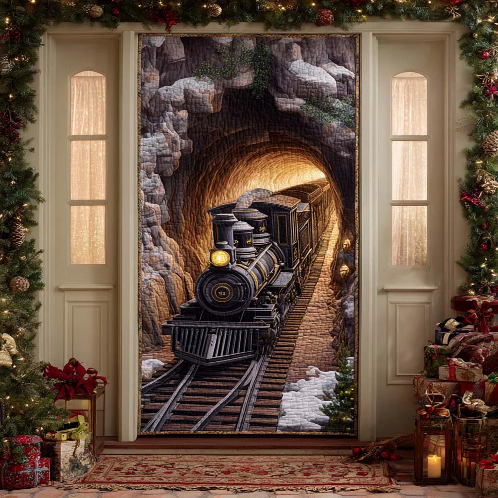Christmas Train Quilted Door Cover NCU0VT330