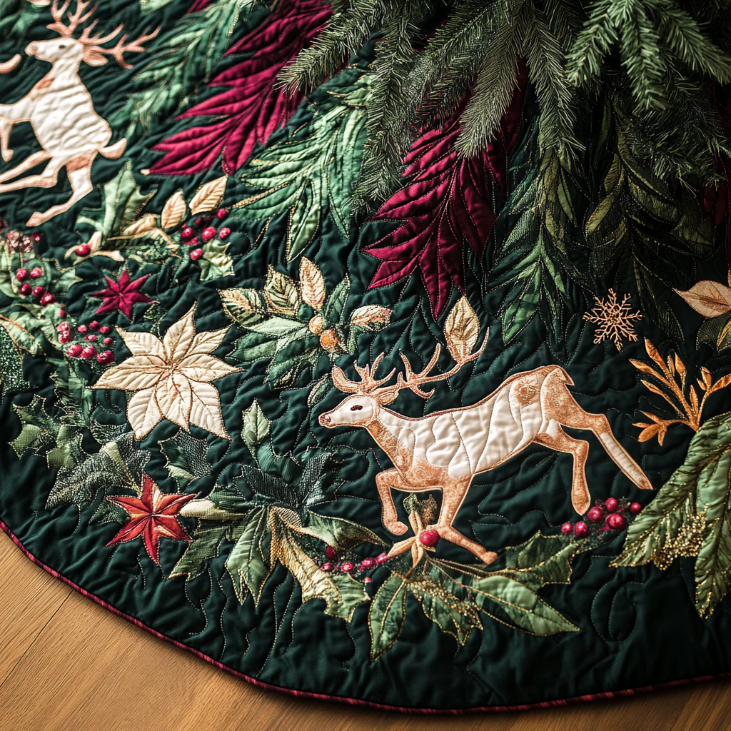 Christmas Quilted Tree Skirt NCU0VT69