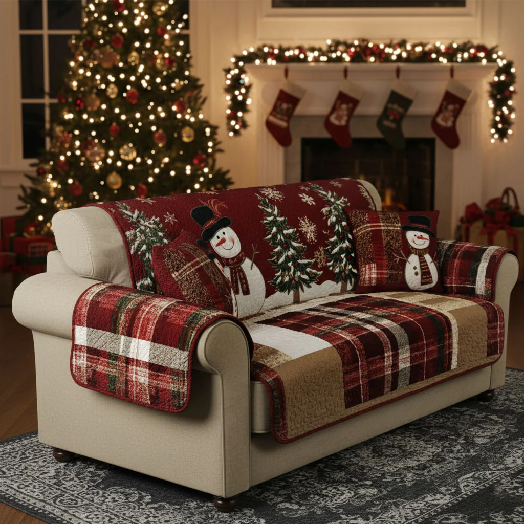 Festive Nights Quilted Sofa Cover NCU0PT9674