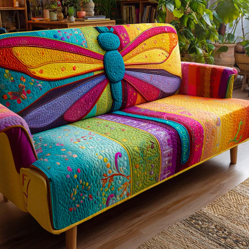 Dragonfly Quilted Sofa Cover NCU0VT326