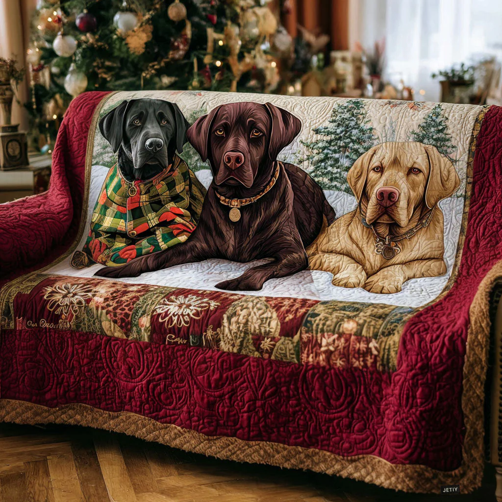Labrador Retriever Quilted Sofa Cover NCU0VT339