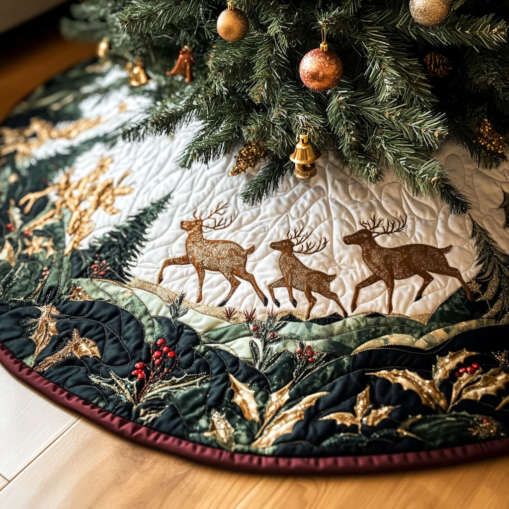 Christmas Quilted Tree Skirt NCU0VT69