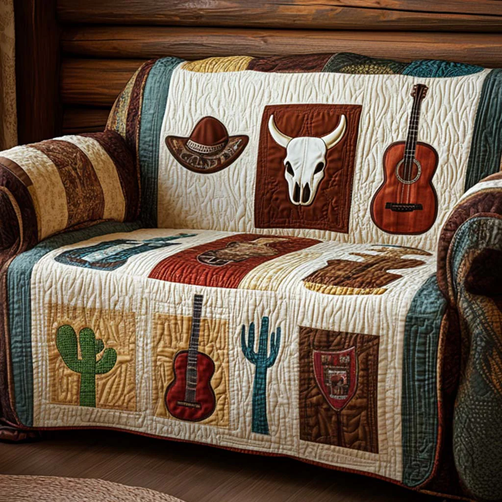 Cowboy Quilted Sofa Cover NCU0VT302