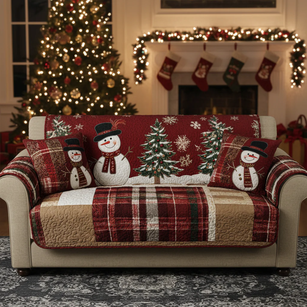 Festive Nights Quilted Sofa Cover NCU0PT9674