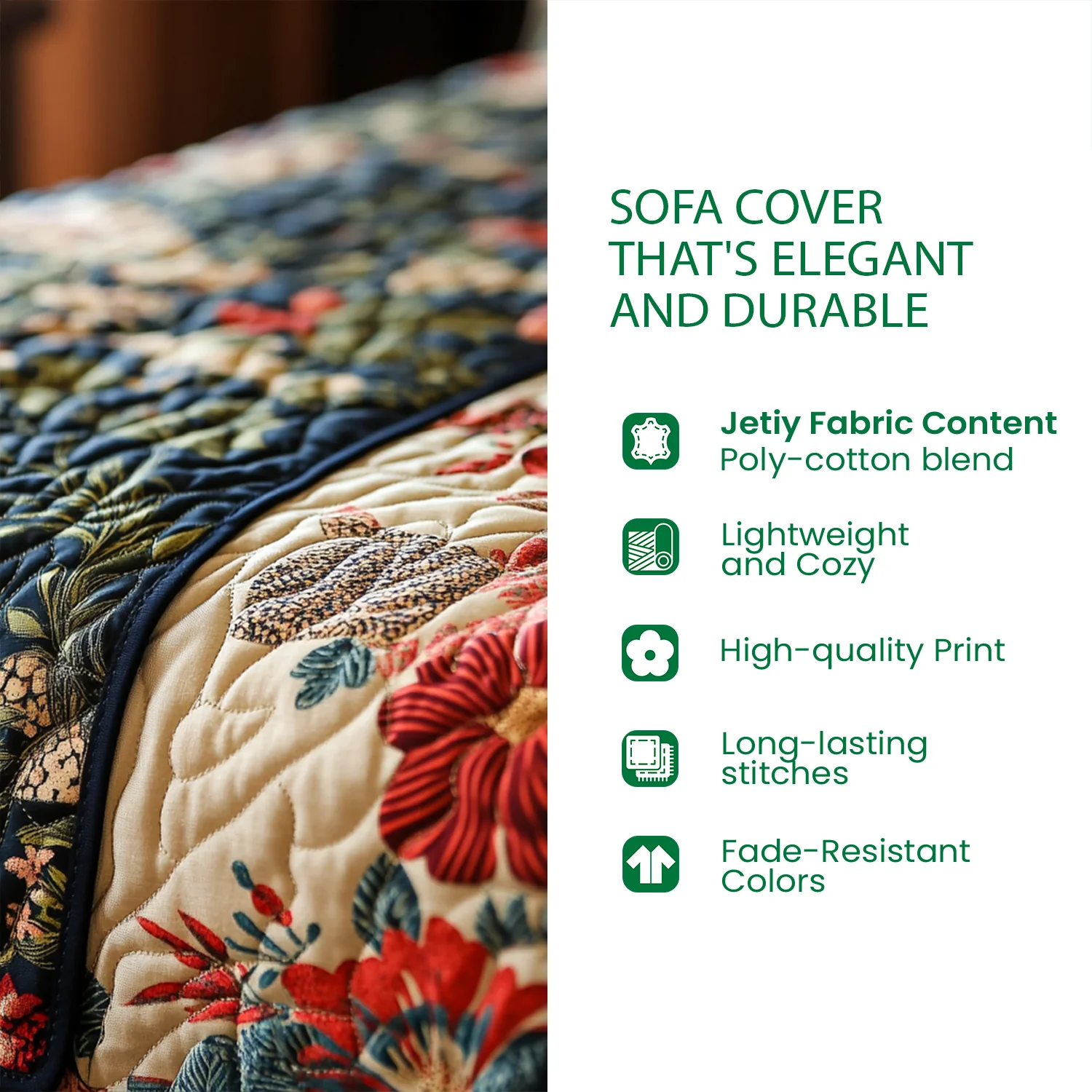 Polar Dream Rail Quilted Sofa Cover NCU0TD1409