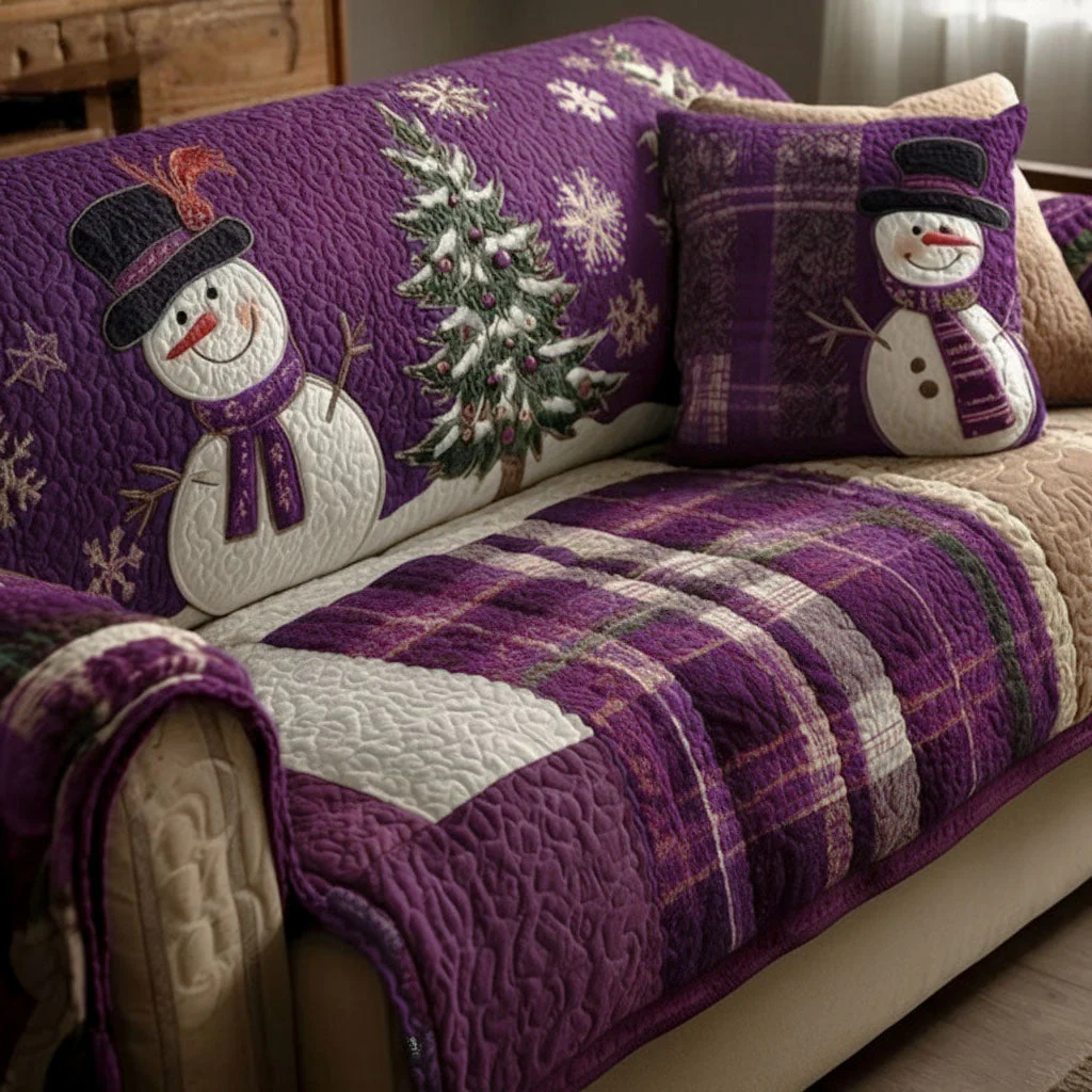 Festive Nights Quilted Sofa Cover NCU0VT340