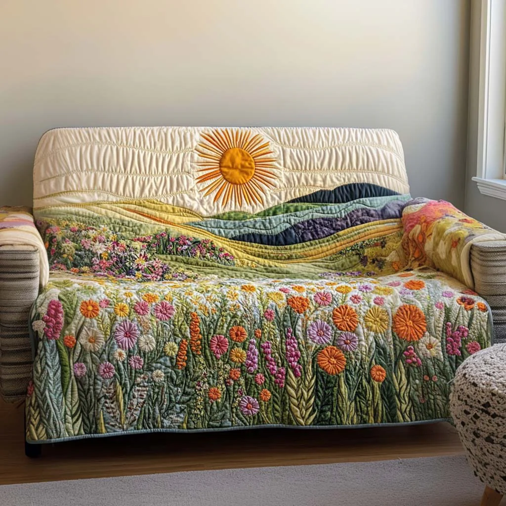 Sunshine Quilted Sofa Cover NCU0VT337