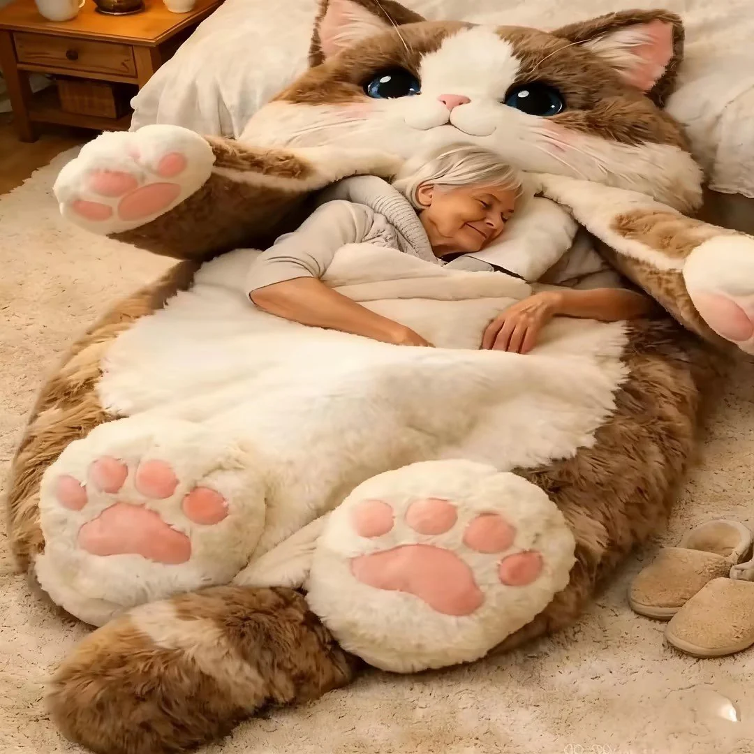 🔥Hot Sale 49% off🌟🐱 Fluffy cat sleeping bag– Soft, Warm & Purrfectly Cozy😴💤